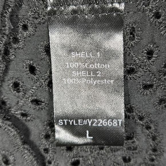 Pomander Place Emi Tee Womens Large Eyelet Flutter Sleeve Scallop Hem Tuckernuck - Picture 11 of 12